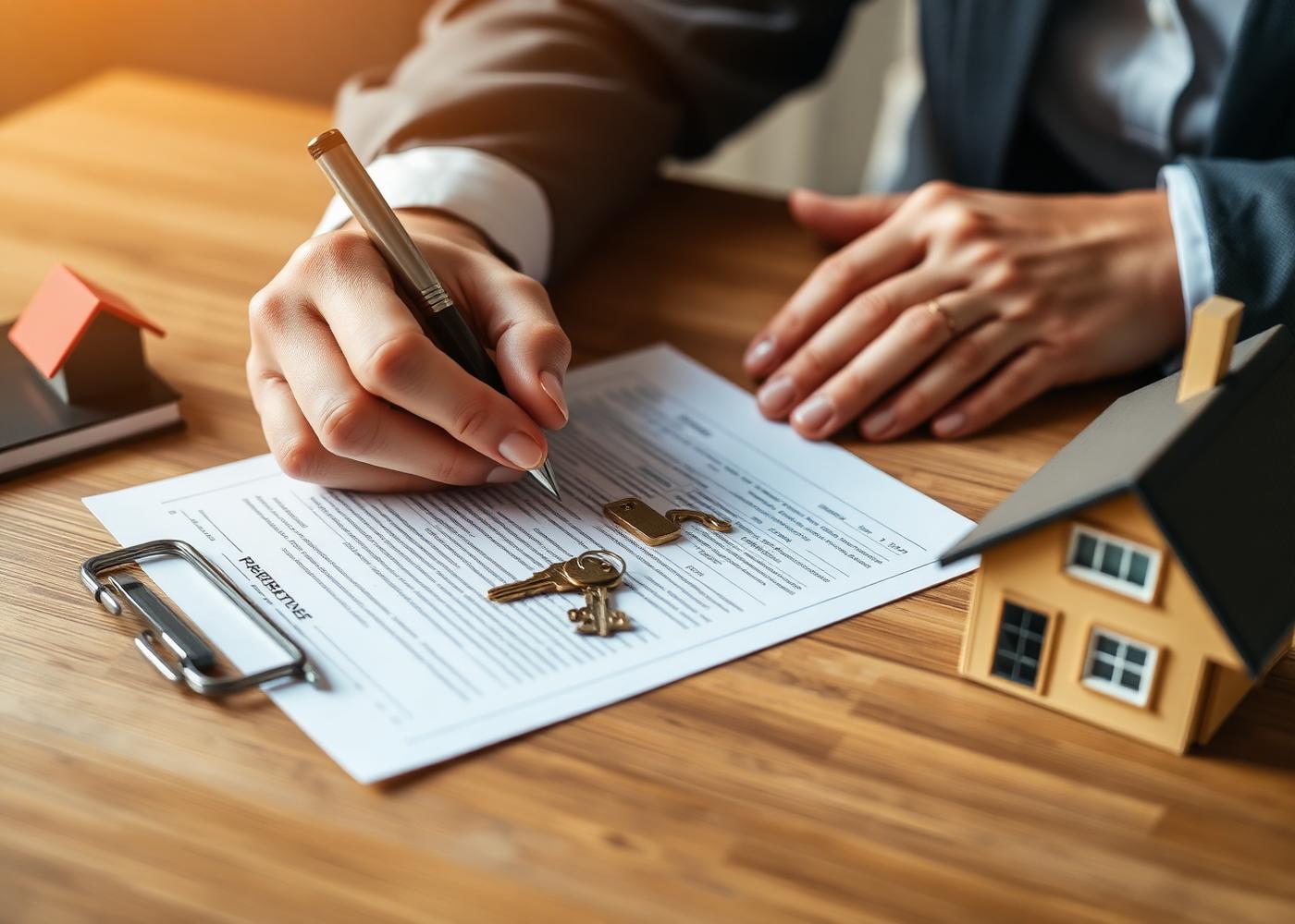 Homeowner signing a cash purchase agreement